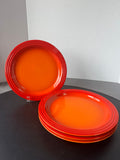 4-Piece Le Creuset Flame Orange Dinner Plates