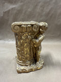 Cherubs Holding Onto Pillar Bookend