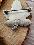 Trio of Enamel Autumn Leaf Brooches