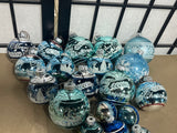 25 pc Blue/Silver Vintage Glass Ornaments, Lot K