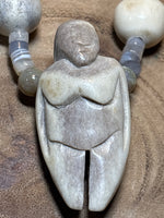 Beaded Necklace with Carved Pendant