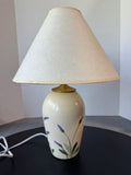 Crackled Emerson Creek Lavender Pottery Lamp (WORKS)