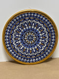 Spanish Decorative Enamel & 24K Gold Painted Wall Plate (B)