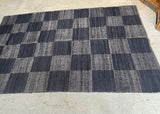 Checkered Woven Rug (B) (9'4" x 6'2")