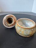 2-Piece Hand Made Glazed Pottery Juicer