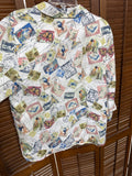 Stamp Style Womens Chicos Button Up Shirt SIZE 3