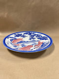 Asian Inspired Blue And White Serving Plate With Koi Fish // 2 Sets Available //*** PRICED INDIVIDUALLY ***