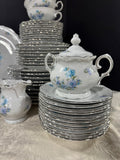 83-Piece Winterling Tivoli Blue Floral Bavarian China Set