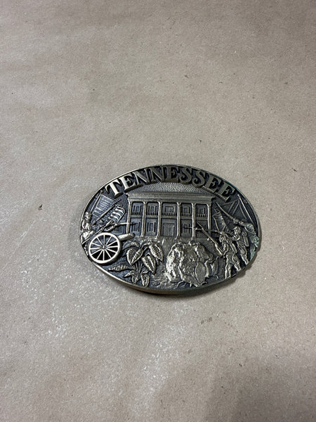 (A) Solid Brass Tennessee Belt Buckle