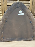 White Washed Arched Window/Mirror