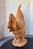 XL Italian Carved Terra Cotta Clay Rooster