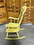 Painted Yellow Child's Rocker