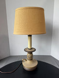 Danish Style Textured Pottery Candlestick Lamp (WORKS)