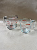 Pair Of Glass Measuring Cups - Pyrex / Anchor Hocking