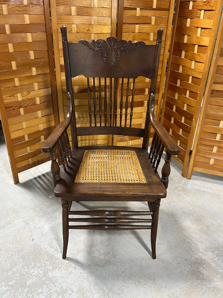 Arm Chair with Cane Seat