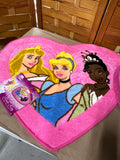 Pair of Princess Bath Rugs in Purple Canvas Tote