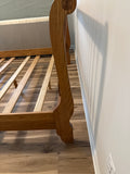 Oak California King Bed with Rails and Slats