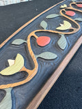 Signed Hand Carved & Painted Chicken Creek Folk Style Over the Door Wooden Sign