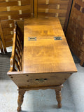 Dough Box End Table with Side Magazine Storage