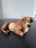 Ox Castagna Vintage Italian Alabaster Figurine in Box