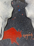“The Buffalo’s Are Coming” Original Extra Large Canvas; Signed R. Sniady