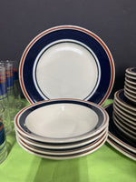 32-Piece Newcor Japan Satellite Navy Blue Stoneware China Set