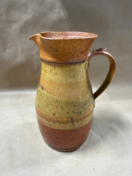 Studio Pottery Earth Tone Pitcher