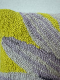 Purple & Chartreuse Daisy Hook Throw Pillow