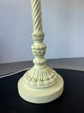 Bohemian Ornate Resin Candlestick Lamp with Floral Shade (WORKS)