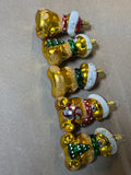 Glass Teddy Bear Ornaments (5)