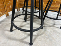 Set of (3) Metal Bar Stools ***NEED SEATS***READ DESCRIPTION/SEE PHOTOS***AS IS