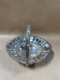 Heavy Silver Plate Basket With Swing Handle
