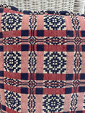 (C) Red Pennsylvania Dutch Style Throw Pillow