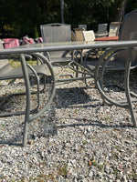Patio Dining Set - Glass Top Rectangular Table + Four Matching Chairs