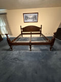 King Bed with Side Rails and Metal Support Slats