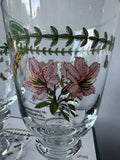 4-Piece Portmeirion Garden Botanic Lily Flowered Azalea Wine Glasses in Box (2 BOXES AVAILABLE—PRICED INDIVIDUALLY AT $65 EACH)