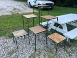 Multi-Tier Metal & Tile Corner Shelf
