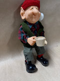 ZIMs The Elves Themselves Shelf Sitter Holding Teacup And Saucer With Box (D)