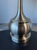 Brushed Nickel Table Lamp with Drum Shade (WORKS)