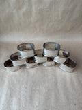Silver Plate Oval Napkin Rings - Set Of 9