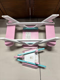 Children’s Doll Size Wooden Picnic Table and Wheelbarrow