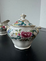 (B) Royal Doulton England The Majesty Collection Floradora Creamer & Sugar Bowl