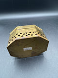 Small Brass Cricket Box With Heart Shape Cutouts