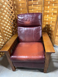 Mission Style Leather Reclining Chair
