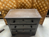 Brown Painted 3 Drawer Nightstand