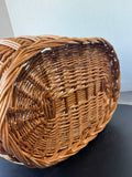 Open Weave Vintage Woven Oval Hand Basket