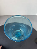Blue Glass Pedestal Vase