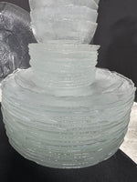 77-Piece Arcoroc France Clear Fleur Glass China Set