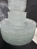 77-Piece Arcoroc France Clear Fleur Glass China Set