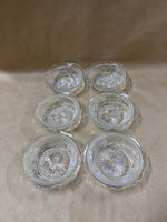 Set Of 6 Clear Glass Desert Bowls